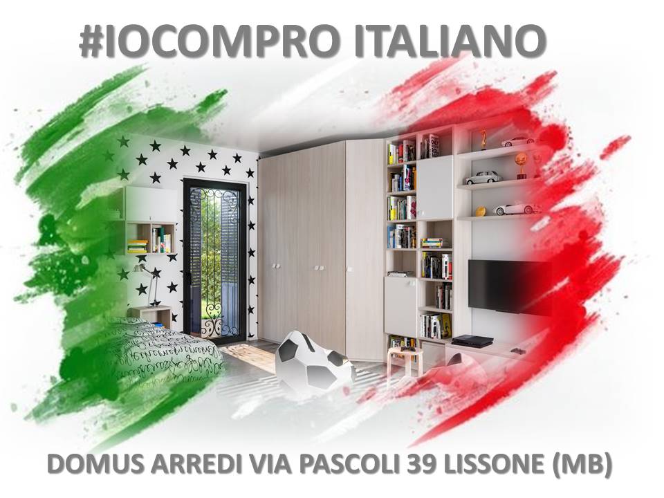 Cameretta con armadio e libreria personalizzabili